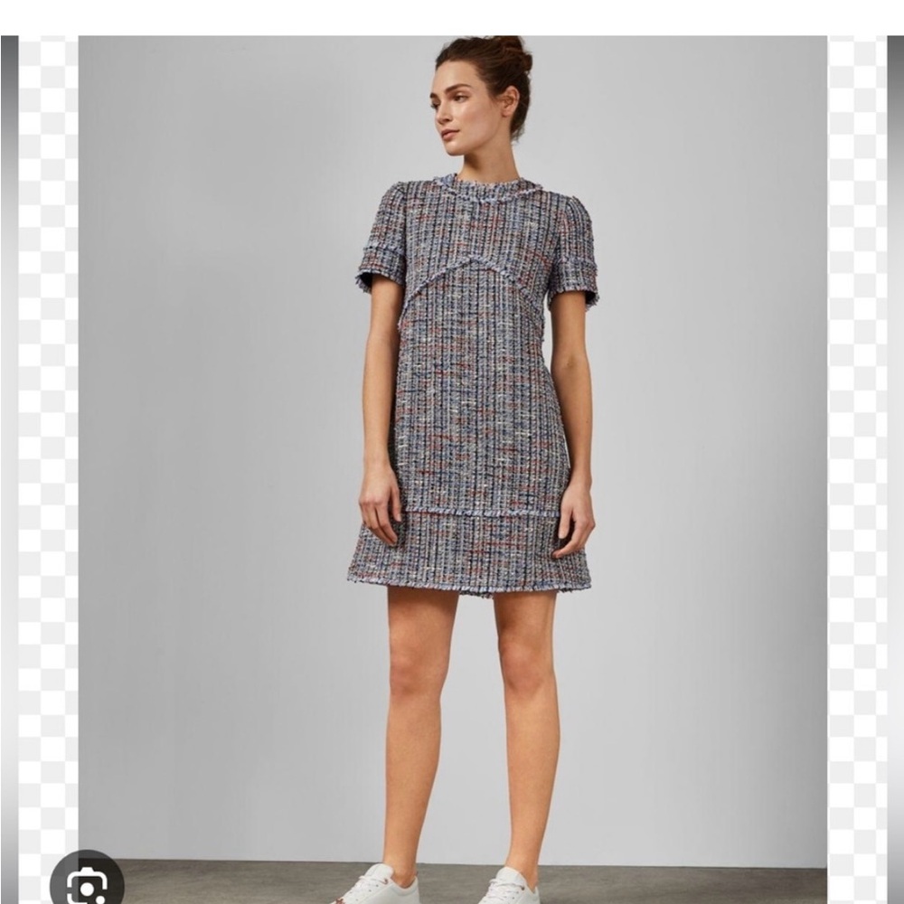 Ted Baker Multicolor Tweed Mini Dress